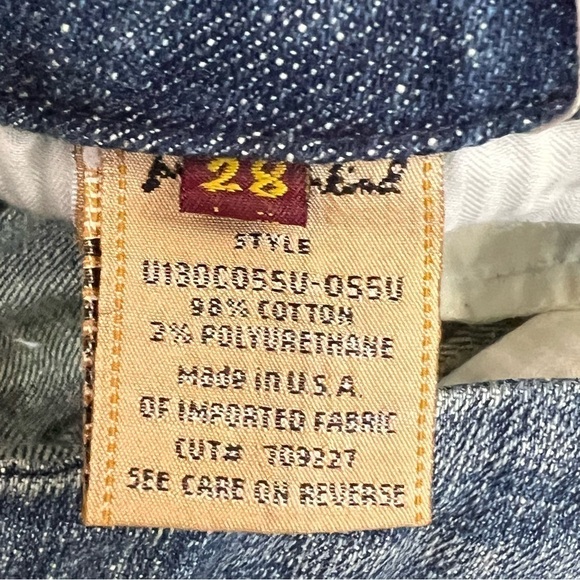 𝅺7 For All Mankind A Pocket Blue, Light Wash, Boot Cut Jeans Woman’s Size 28 - Picture 8 of 13